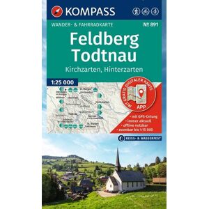 Kompass-Karten KOMPASS Wanderkarte 891 Feldberg, Todtnau, Kirchzarten, Hinterzarten 1:25.000 Kompass-Karten KOMPASS Wanderkarte 891 Feldberg, Todtnau, Kirchzarten, Hinterzarten 1:25.000