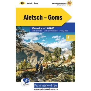 Kümmerly+Frey Aletsch - Goms Nr. 25 Wanderkarte 1:60 000 Kümmerly+Frey Aletsch - Goms Nr. 25 Wanderkarte 1:60 000