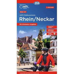 Kompass-Karten BVA ADFC Radtourenkarte Rhein /Neckar 1:150.000 Kompass-Karten BVA ADFC Radtourenkarte Rhein /Neckar 1:150.000