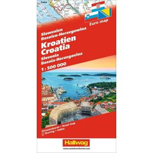 Hallwag Kroatien, Slowenien, Bosnien-Herzegowina Strassenkarte 1:500 000 Hallwag Kroatien, Slowenien, Bosnien-Herzegowina Strassenkarte 1:500 000