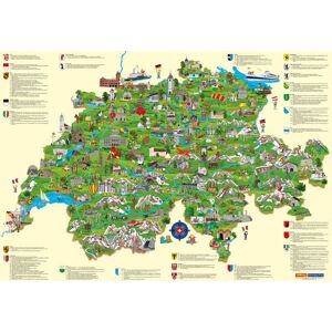 Kümmerly+Frey Schweiz Kinderkarte Poster Plano gerollt in Röhre 100 x 70 cm Kümmerly+Frey Schweiz Kinderkarte Poster Plano gerollt in Röhre 100 x 70 cm