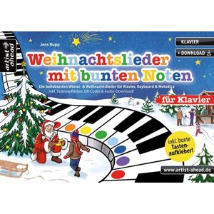 Artist Ahead Weihnachtslieder mit bunten Noten für Klavier Artist Ahead Weihnachtslieder mit bunten Noten für Klavier