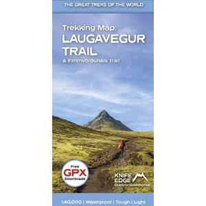 Knife Edge Outdoor Guidebooks Trekking Map: Iceland's Laugavegur Trail & Fimmvorduhals Trail Knife Edge Outdoor Guidebooks Trekking Map: Iceland's Laugavegur Trail & Fimmvorduhals Trail