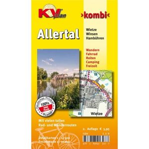 Kommunalverlag Tacken Allertal (Winsen, Wietze, Hambühren), KVplan, Radkarte/Wanderkarte/Stadtplan, 1:30.000 / 1:12.500 Kommunalverlag Tacken Allertal (Winsen, Wietze, Hambühren), KVplan, Radkarte/Wanderkarte/Stadtplan, 1:30.000 / 1:12.500