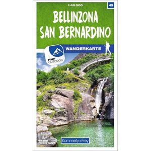 Kümmerly+Frey Bellinzona - San Bernardino 45 Wanderkarte Kümmerly+Frey Bellinzona - San Bernardino 45 Wanderkarte