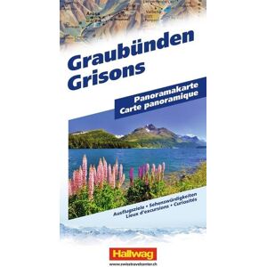 Hallwag Panoramakarte Graubünden Hallwag Panoramakarte Graubünden