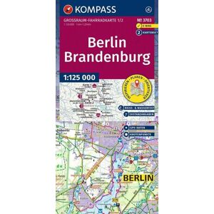 Kompass-Karten KOMPASS Großraum Fahrradkarte 3703 Berlin-Brandenburg, mit Knotenpunkten 1:125.000 Kompass-Karten KOMPASS Großraum Fahrradkarte 3703 Berlin-Brandenburg, mit Knotenpunkten 1:125.000