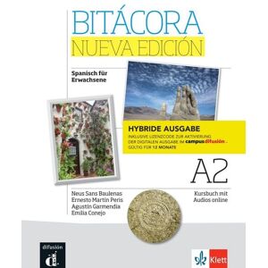 Klett Sprachen GmbH Bitácora nueva edición 2 A2 - Hybride Ausgabe Klett Sprachen GmbH Bitácora nueva edición 2 A2 - Hybride Ausgabe