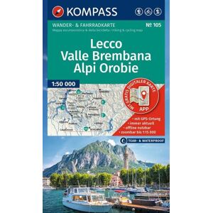 Kompass-Karten KOMPASS Wanderkarte 105 Lecco, Valle Brembana, Alpi Orobie 1:50.000 Kompass-Karten KOMPASS Wanderkarte 105 Lecco, Valle Brembana, Alpi Orobie 1:50.000