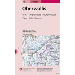 Swisstopo 1 : 100 000 Oberwallis Swisstopo 1 : 100 000 Oberwallis