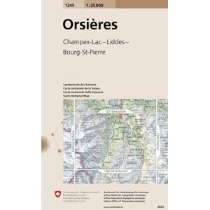 Swisstopo 1 : 25 000 Orsières Swisstopo 1 : 25 000 Orsières