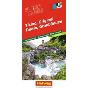 Hallwag Tessin, Graubünden 1:200.000 Hallwag Tessin, Graubünden 1:200.000