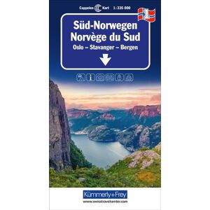 Kümmerly+Frey Regional-Strassenkarte 1 Süd-Norwegen 1:335.000 Kümmerly+Frey Regional-Strassenkarte 1 Süd-Norwegen 1:335.000