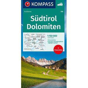 Kompass-Karten KOMPASS Autokarte Südtirol, Dolomiten 1:150.000 Kompass-Karten KOMPASS Autokarte Südtirol, Dolomiten 1:150.000