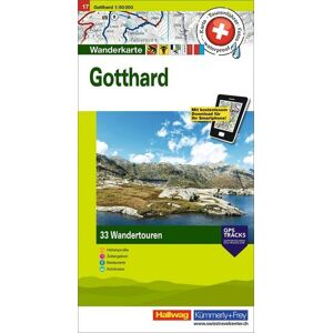 Hallwag Touren-Wanderkarte 17 Gotthard Hallwag Touren-Wanderkarte 17 Gotthard