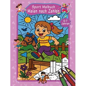 Dhamma Verlag Malen nach Zahlen Sport Malbuch für Mädchen ab 5–7 Jahren mit 50 Ausmalbildern Dhamma Verlag Malen nach Zahlen Sport Malbuch für Mädchen ab 5–7 Jahren mit 50 Ausmalbildern
