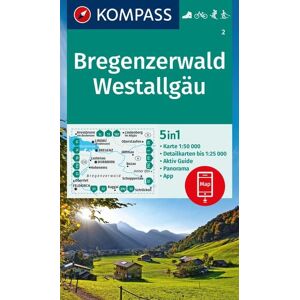 Kompass-Karten KOMPASS Wanderkarte 2 Bregenzerwald, Westallgäu 1:50.000 Kompass-Karten KOMPASS Wanderkarte 2 Bregenzerwald, Westallgäu 1:50.000