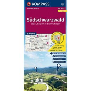 Kompass-Karten KOMPASS Fahrradkarte 3332 Südschwarzwald mit Knotenpunkten 1:70.000 Kompass-Karten KOMPASS Fahrradkarte 3332 Südschwarzwald mit Knotenpunkten 1:70.000