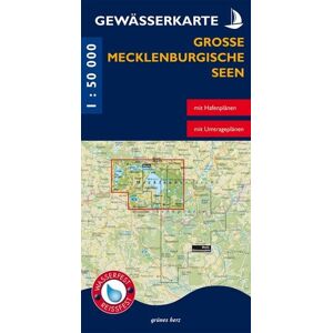 Grünes Herz Gewässerkarte Große Mecklenburgische Seen Grünes Herz Gewässerkarte Große Mecklenburgische Seen