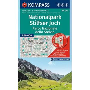 Kompass-Karten KOMPASS Wanderkarte 072 Nationalpark Stilfser Joch / Parco Nazionale dello Stelvio 1:50.000 Kompass-Karten KOMPASS Wanderkarte 072 Nationalpark Stilfser Joch / Parco Nazionale dello Stelvio 1:50.000