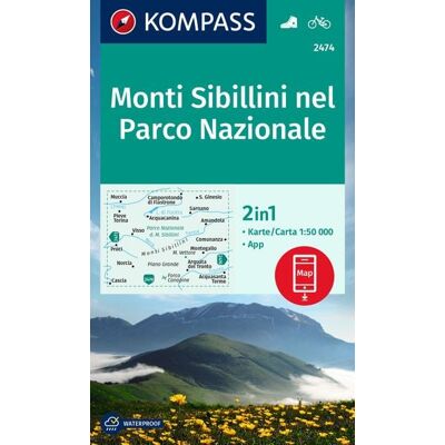 KOMPASS Freytag & Berndt KOMPASS Wanderkarte 2474 Monti Sibillini nel Parco Nazionale 1:50.000 KOMPASS Freytag & Berndt KOMPASS Wanderkarte 2474 Monti Sibillini nel Parco Nazionale 1:50.000