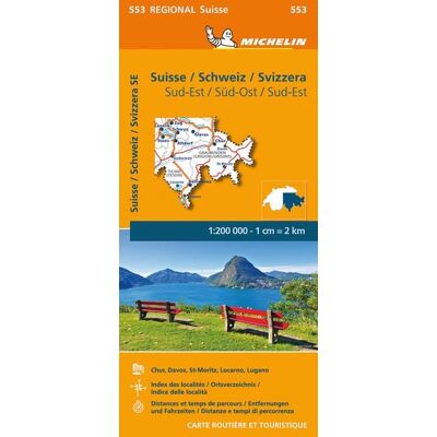 Suisse Sud-Est - Michelin Regional Map 553 1:200 000 Suisse Sud-Est - Michelin Regional Map 553 1:200 000