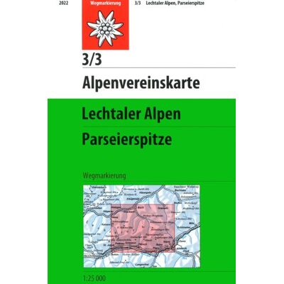 Deutscher Alpenverein Lechtaler Alpen - Parseierspitze 1:25 000 Deutscher Alpenverein Lechtaler Alpen - Parseierspitze 1:25 000