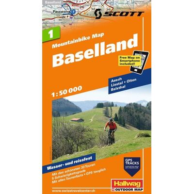 Hallwag Mountainbike-Karte 1 Baselland 1:50.000 Hallwag Mountainbike-Karte 1 Baselland 1:50.000