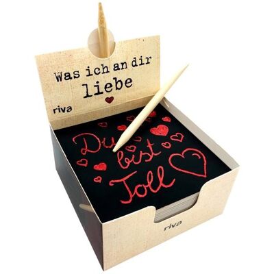 Riva Was ich an dir liebe – Der Kratzblock für liebevolle Botschaften Riva Was ich an dir liebe – Der Kratzblock für liebevolle Botschaften