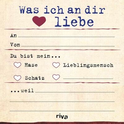 Riva Was ich an dir liebe – Klebezettel Riva Was ich an dir liebe – Klebezettel