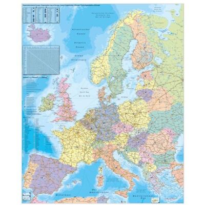 Stiefel Eurocart Europa Organisationskarte 1 : 3 600 000. Wandkarte Großformat mit Metallstäben Stiefel Eurocart Europa Organisationskarte 1 : 3 600 000. Wandkarte Großformat mit Metallstäben