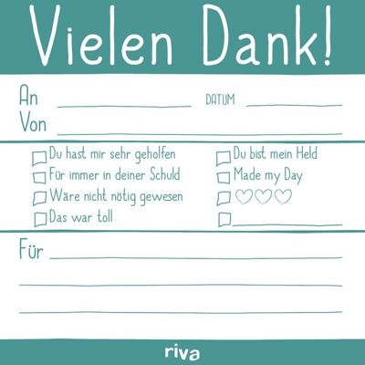 Riva Vielen Dank - Klebezettel Riva Vielen Dank - Klebezettel