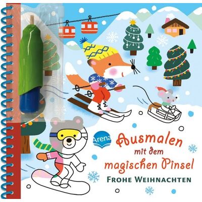 Arena Ausmalen mit dem magischen Pinsel. Frohe Weihnachten Arena Ausmalen mit dem magischen Pinsel. Frohe Weihnachten
