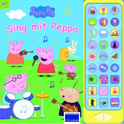 Phoenix International Publications Inc. Peppa Pig - Sing mit Peppa Pig - 27-Button-Soundbuch mit 24 Seiten für Kinder ab 3 Jahren - mit bekannten Kinderliedern und Geräuschen Phoenix International Publications Inc. Peppa Pig - Sing mit Peppa Pig - 27-Button-Soundbuch mit 24 Seiten für Kinder ab 3 Jahren - mit bekannten Kinderliedern und Geräuschen