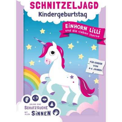 Elvi Media Einhorn Schnitzeljagd für Kindergeburtstag - Schatzsuche mit allen Sinnen Elvi Media Einhorn Schnitzeljagd für Kindergeburtstag - Schatzsuche mit allen Sinnen