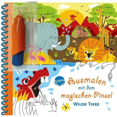Arena Ausmalen mit dem magischen Pinsel. Wilde Tiere Arena Ausmalen mit dem magischen Pinsel. Wilde Tiere