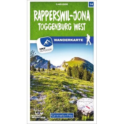 Kümmerly+Frey Rapperswil - Jona Toggenburg West 14 Wanderkarte Kümmerly+Frey Rapperswil - Jona Toggenburg West 14 Wanderkarte