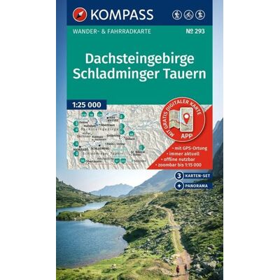 Kompass-Karten KOMPASS Wanderkarten-Set 293 Dachsteingebirge, Schladminger Tauern (3 Karten) 1:25.000 Kompass-Karten KOMPASS Wanderkarten-Set 293 Dachsteingebirge, Schladminger Tauern (3 Karten) 1:25.000