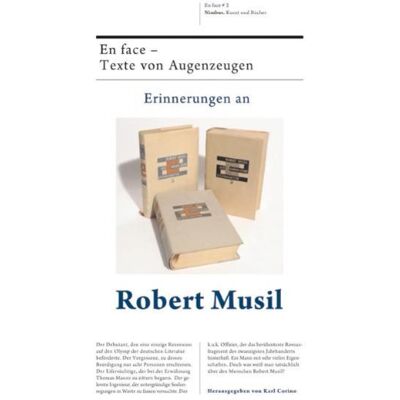 NIMBUS. Kunst und Bücher AG Erinnerungen an Robert Musil NIMBUS. Kunst und Bücher AG Erinnerungen an Robert Musil