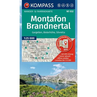 KOMPASS Freytag & Berndt KOMPASS Wanderkarte 032 Montafon, Brandnertal, Gargellen, Bielerhöhe, Silvretta 1:25.000 KOMPASS Freytag & Berndt KOMPASS Wanderkarte 032 Montafon, Brandnertal, Gargellen, Bielerhöhe, Silvretta 1:25.000