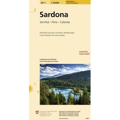 Swisstopo 247T Sardona Wanderkarte Swisstopo 247T Sardona Wanderkarte