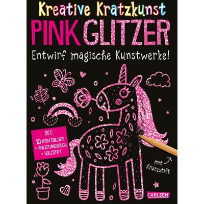 Carlsen Kratzbilder für Kinder: Kreative Kratzkunst: Pink Glitzer Carlsen Kratzbilder für Kinder: Kreative Kratzkunst: Pink Glitzer