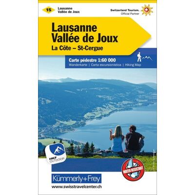 Kümmerly+Frey Wanderkarte 15 Lausanne, Vallée de Joux 1:60.000 Kümmerly+Frey Wanderkarte 15 Lausanne, Vallée de Joux 1:60.000