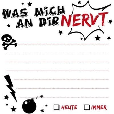 Riva Was mich an dir nervt – Klebezettel Riva Was mich an dir nervt – Klebezettel
