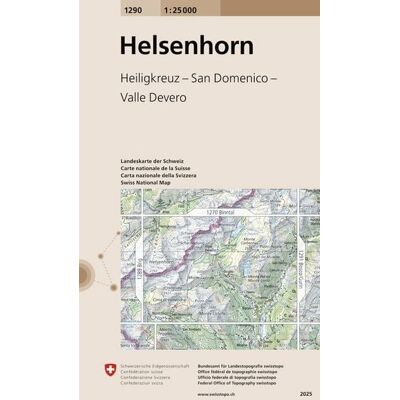 Swisstopo 1 : 25 000 Helsenhorn Swisstopo 1 : 25 000 Helsenhorn