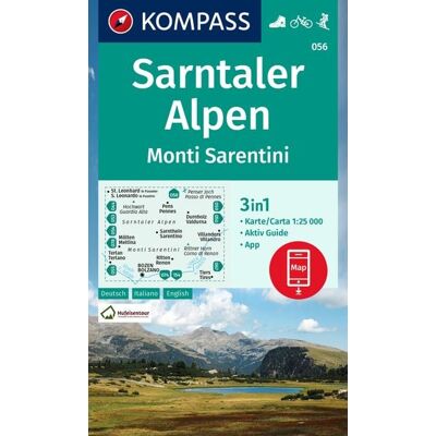 Kompass-Karten KOMPASS Wanderkarte 056 Sarntaler Alpen, Monti Sarentini 1:25.000 Kompass-Karten KOMPASS Wanderkarte 056 Sarntaler Alpen, Monti Sarentini 1:25.000