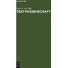 De Gruyter Textwissenschaft