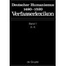 De Gruyter Die deutsche Literatur des Mittelalters. Deutscher Humanismus 1480-1520 / A - K