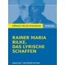 Bange, C Rilke. Das lyrische Schaffen.