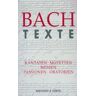 Breitkopf & Härtel Texte zu den Kantaten, Motetten, Messen, Passionen und Oratorien von Johann Sebastian Bach